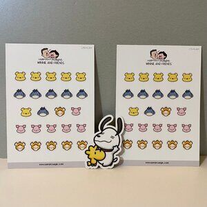 Hubman And Chubgirl Winnie & Friends And Snoopy Stickers Set